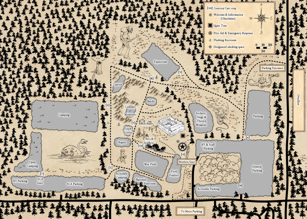 Map of the fairgrounds for June Faire