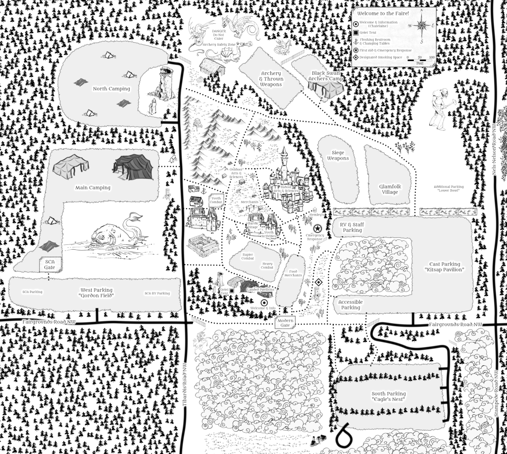 June Faire 2025 site map for SCAdians