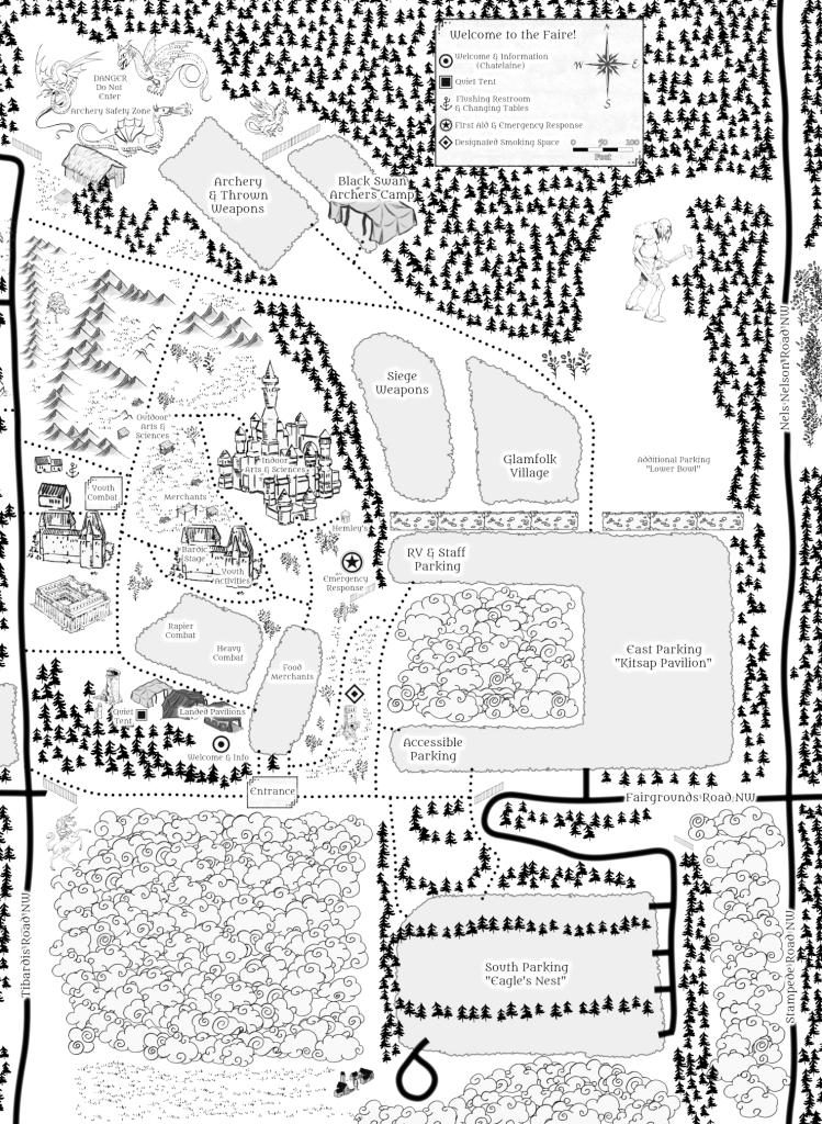 Kitsap Medieval Faire 2025 site map